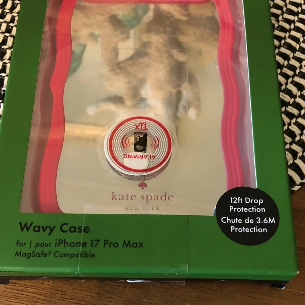 NWOT in box. kate spade iPhone 17 Pro Max Pink Wavy iPhone Case